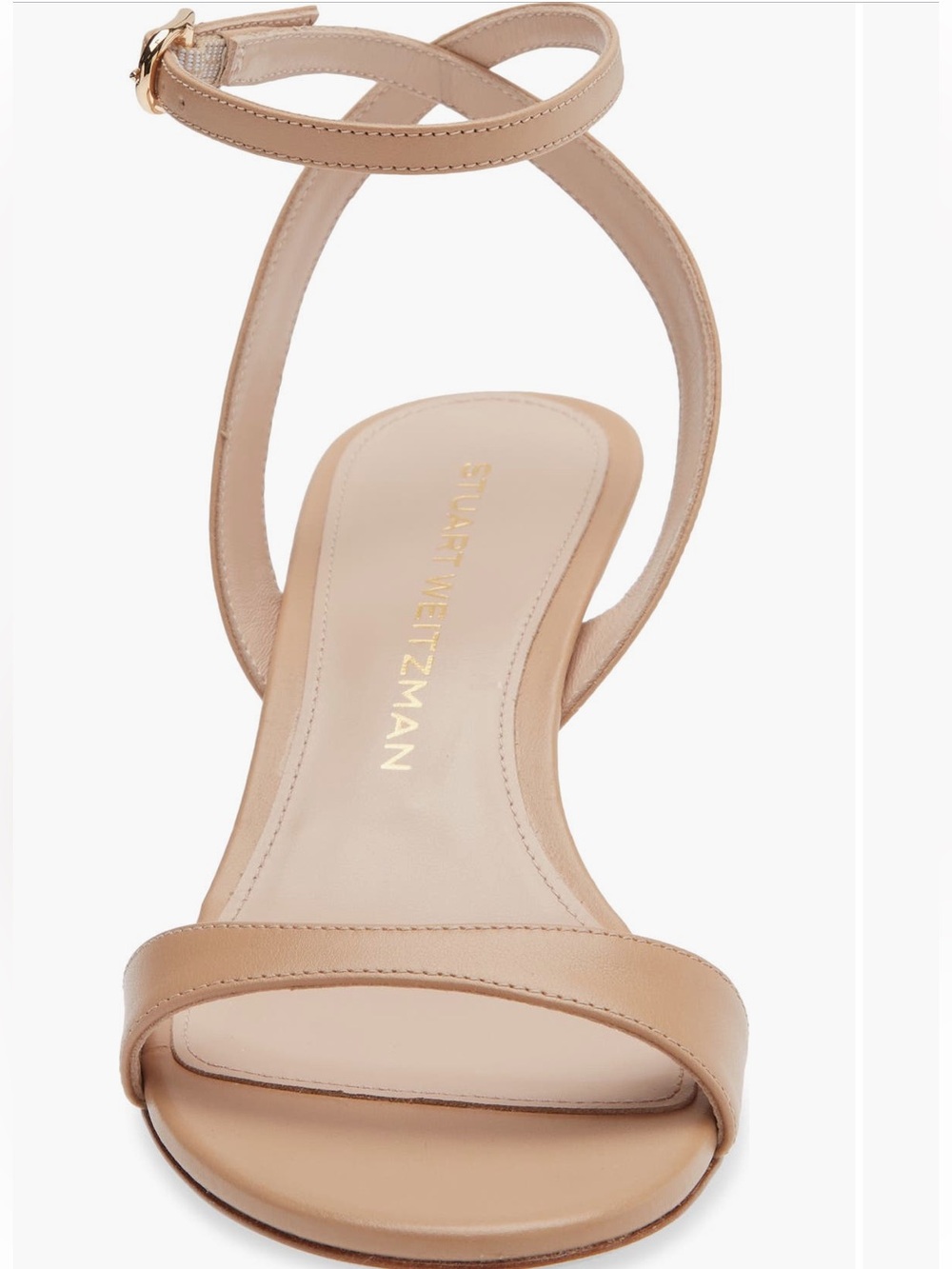 Stuart Weitzman 👡 Leather Ankle-Strap Heels